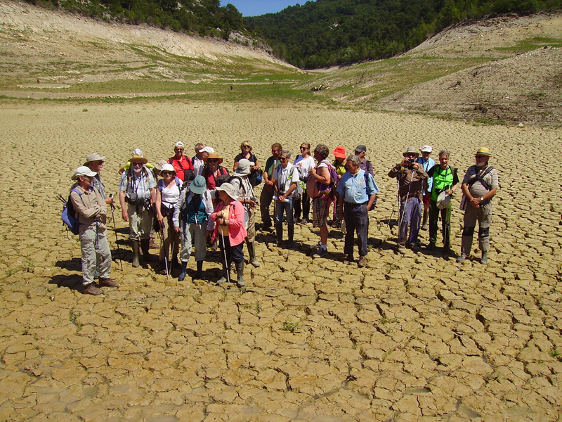 Groupe AGSE dans le lac asseché