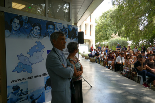Remise des Prix académiques - Olympiades de Géosciences - Claude Monier et Patrick Gaviglio représentent l'AGSE