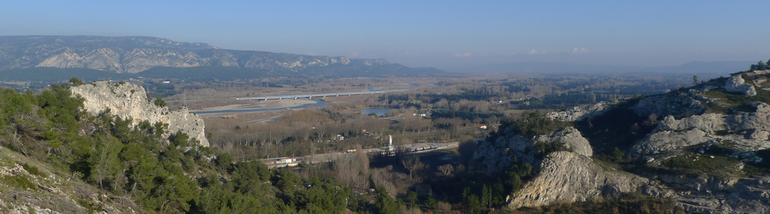 Paysage des Alpilles - Vue de Notre-Dame d'Orgon