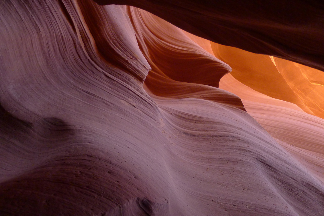 Détail des grès dans le Lower Antelope canyon